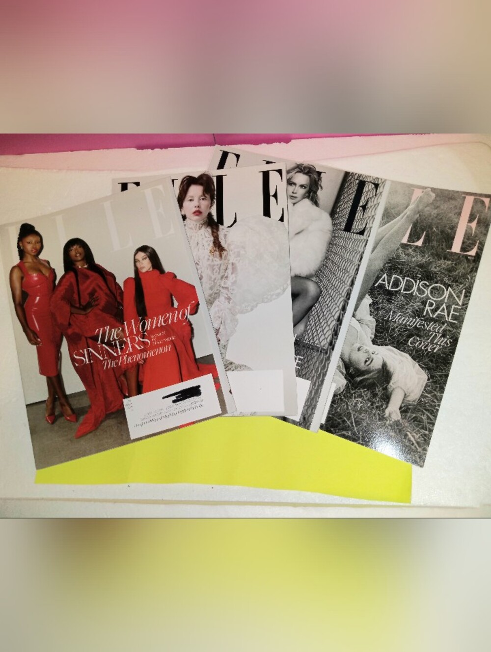 Elle magazine bundle Addison Rae Lindsay Lohan Mia Sinners